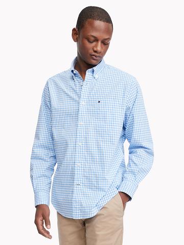 Férfi Tommy Hilfiger Classic fit essential stretch Ingek Kék | HU 1022TCE